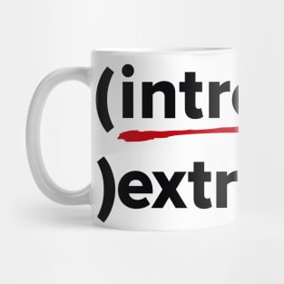 Funny introvert extrovert graphic Mug